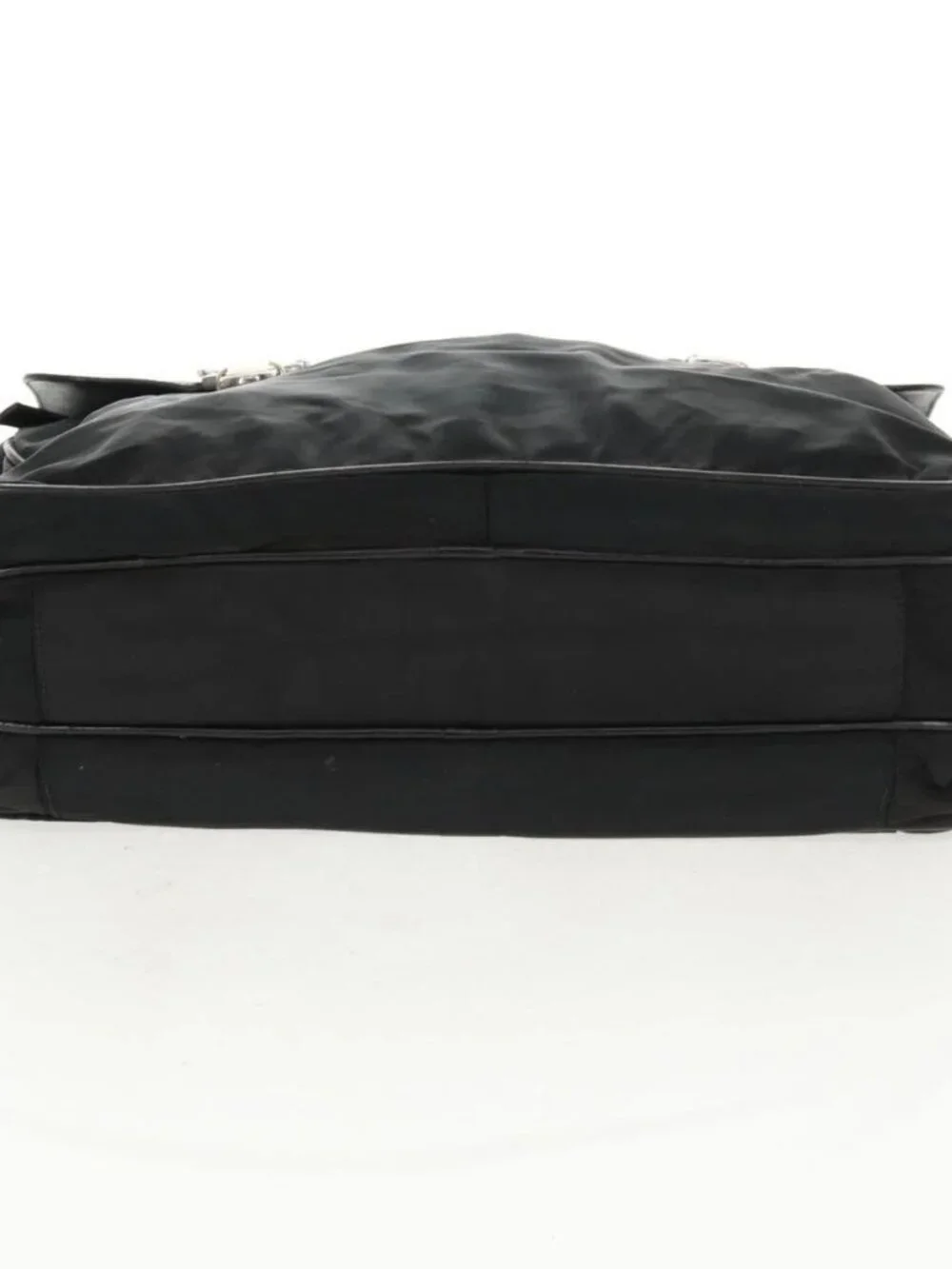 PRADA Hand Bag Nylon Leather Black Silver Auth bs32080 - Picture 6 of 16